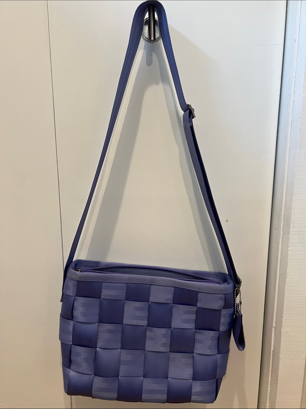 Woven Crossbody Bag in Iris- large